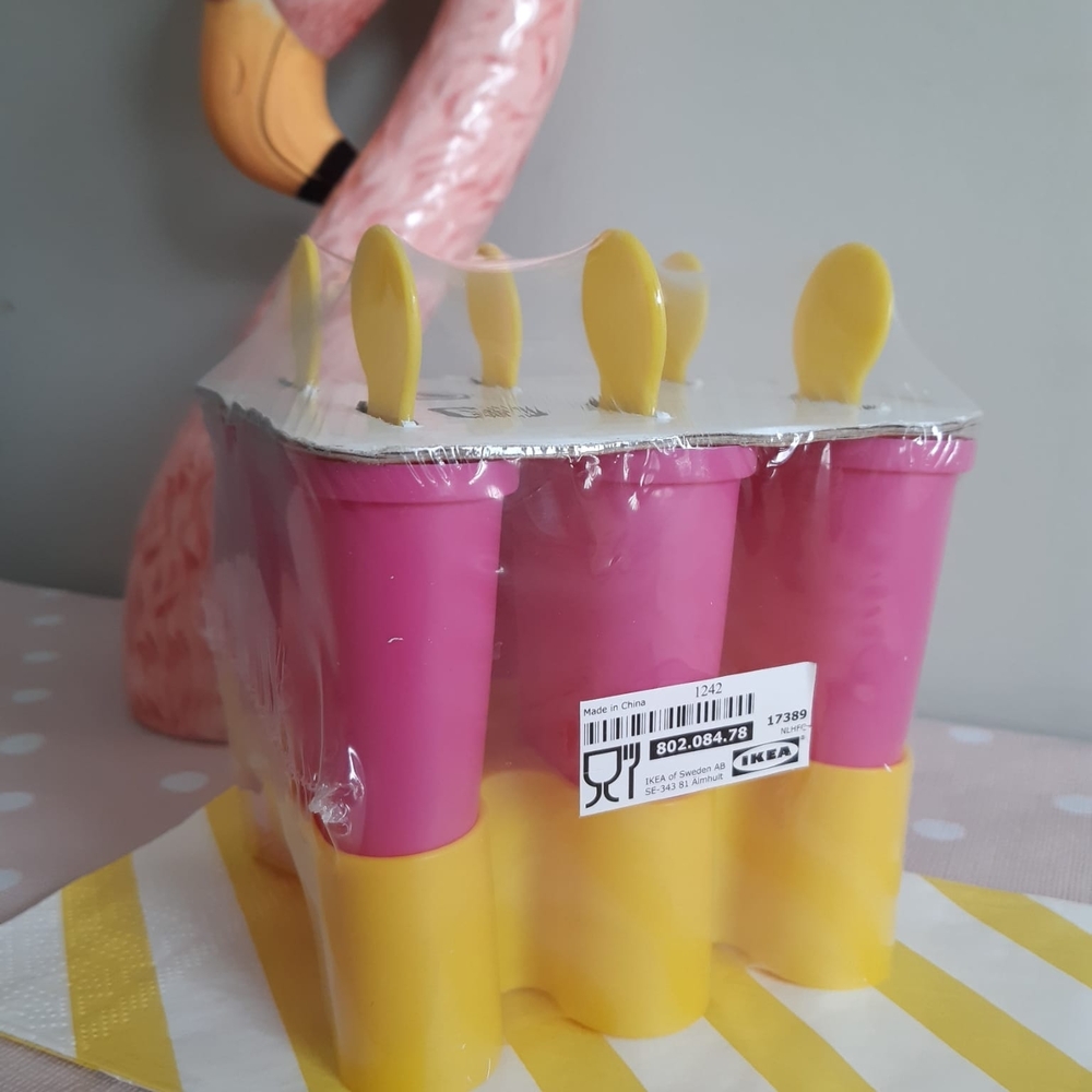 *SALE 3 for $20* New IKEA Vibrant Pink and Yellow Ice Pop Molds